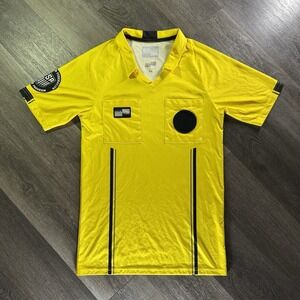 Official Sports The Soccer Referee Uniform Yellow/Black Shirt Mens Small